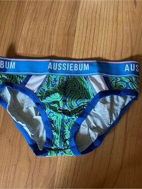 Aussiebum Men’s Blue & Green Patterned Briefs